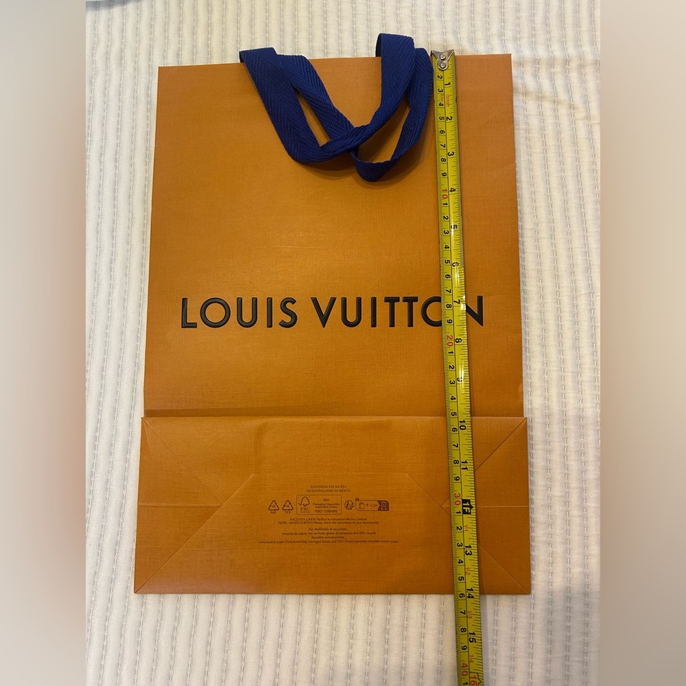 Louis Vuitton Tan Bag with Blue Handles